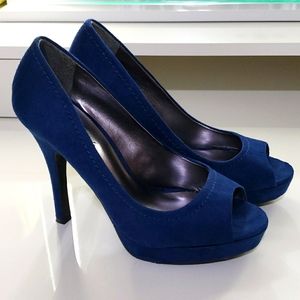 Candie's Peep Toe Royal Blue Size 7